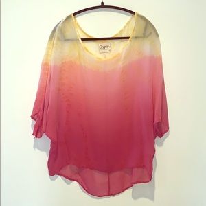 Gypsy sheer ombré blouse